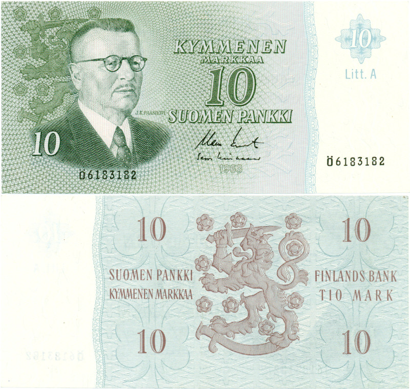 10 Markkaa 1963 Litt.A Ö6183182